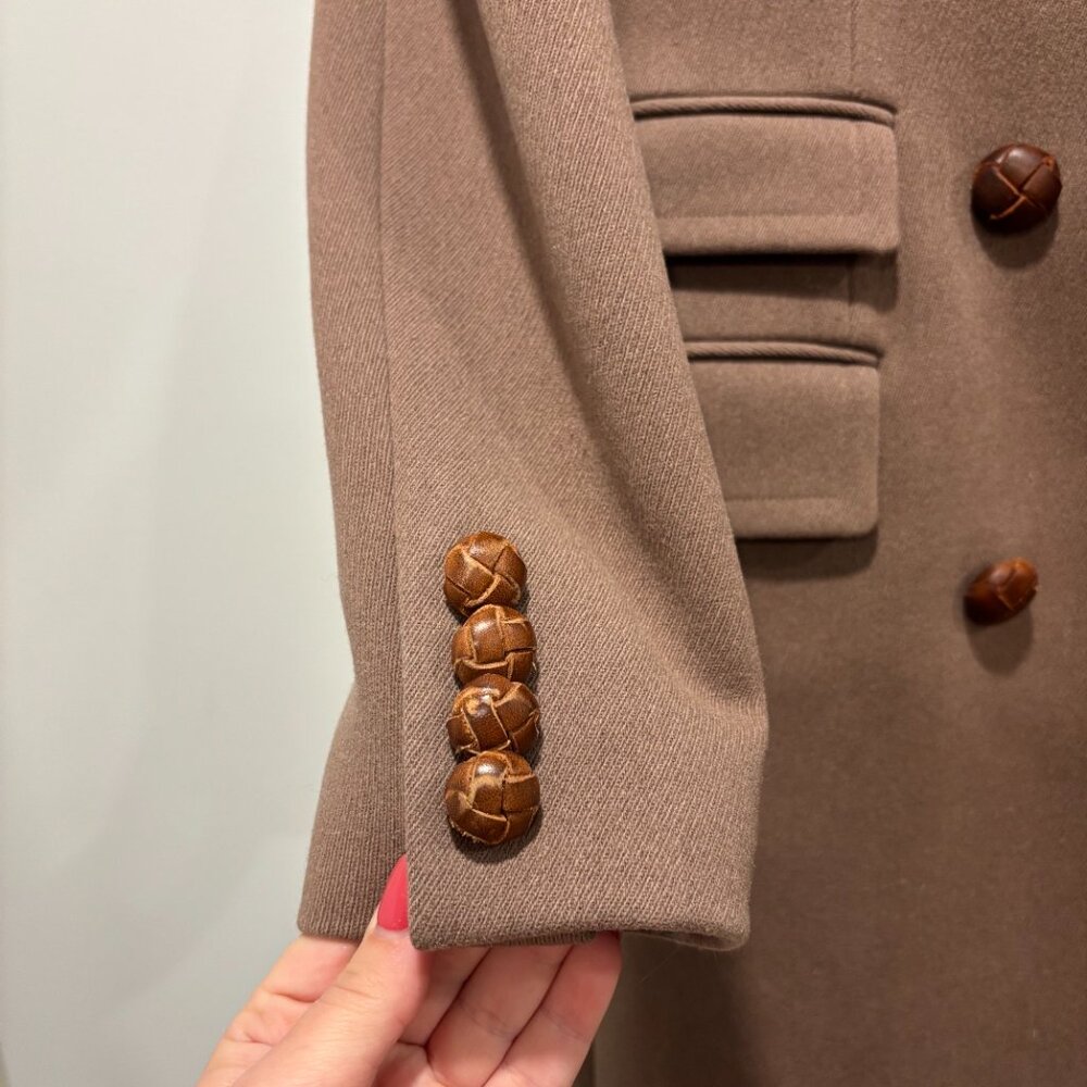 Ralph Lauren Double-Breasted 100% Wool Overcoat Size 6 - Picture 3 of 12